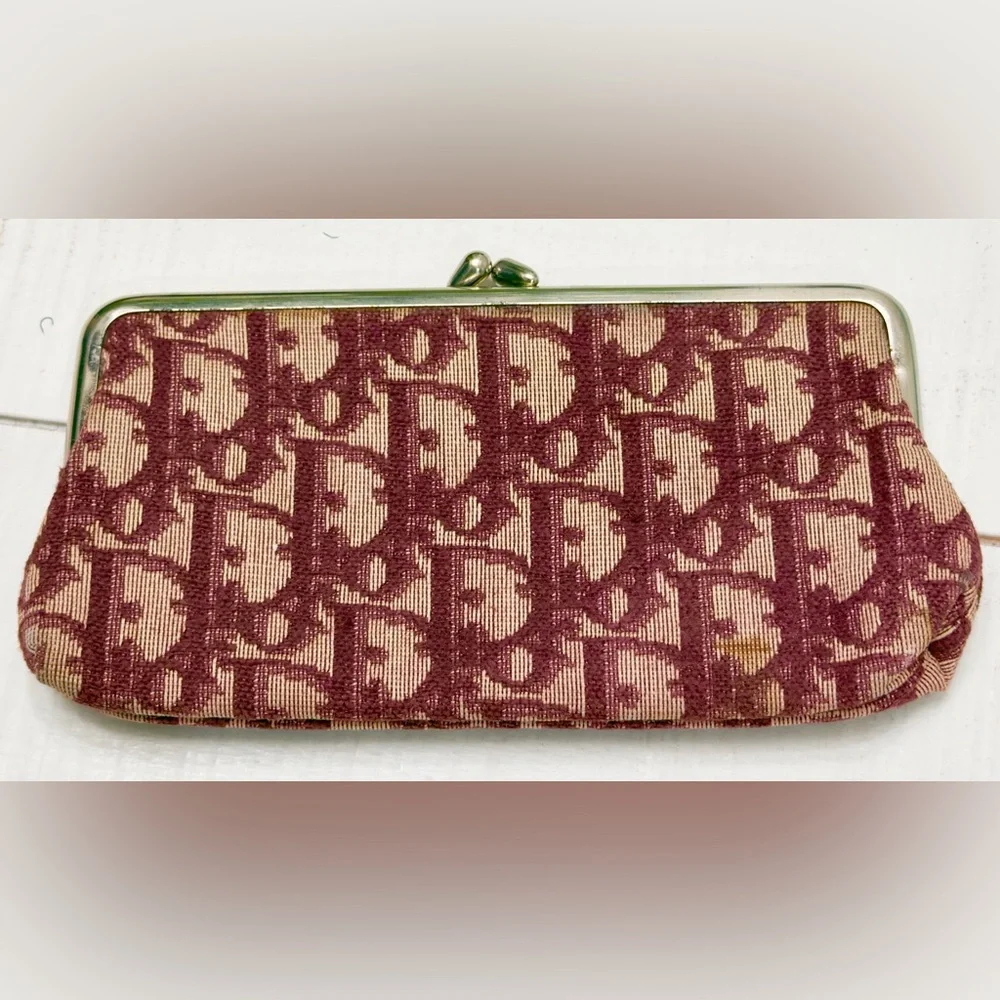 Dior Trotter Kisslock Coin Purse Wallet